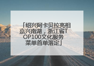 绍兴阿卡贝拉亮相嘉兴南湖，浙江省TOP100文化服务菜单首单落定